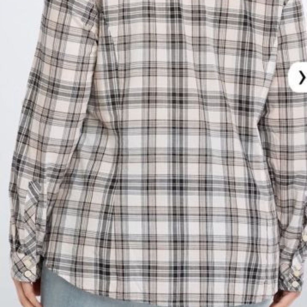 Torrid 0X L Camp Shirt Plaid Top Button Front Top Long Roll Tab Sleeves Pockets - Picture 4 of 4